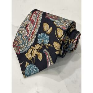 Vintage Don Loper Beverly Hills Paisley 100% Italian Silk Tie Made in USA 56 x 4
